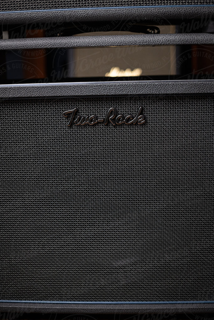 Used Two-Rock Bloomfield Drive 40/20 Head and 1x12 Combo Cabinet - Grey Tolex, Silver Thread Grill, Blue Piping