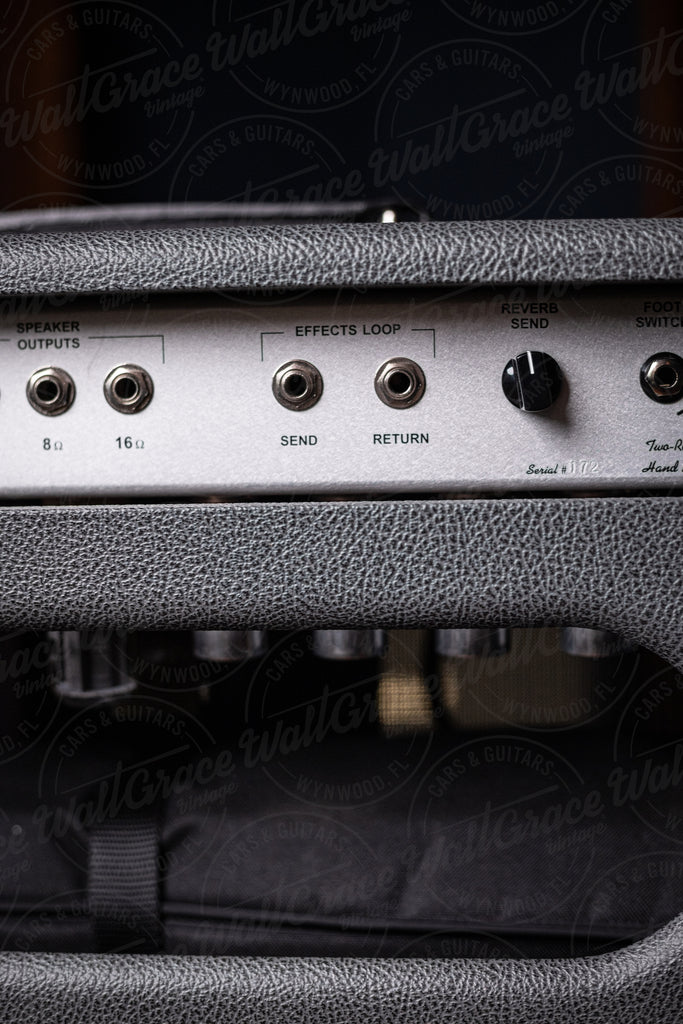 Used Two-Rock Bloomfield Drive 40/20 Head and 1x12 Combo Cabinet - Grey Tolex, Silver Thread Grill, Blue Piping