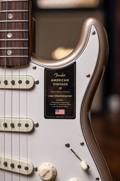 Fender  American Vintage II 1965 Stratocaster Round-Lam Electric Guitar - Shoreline Gold