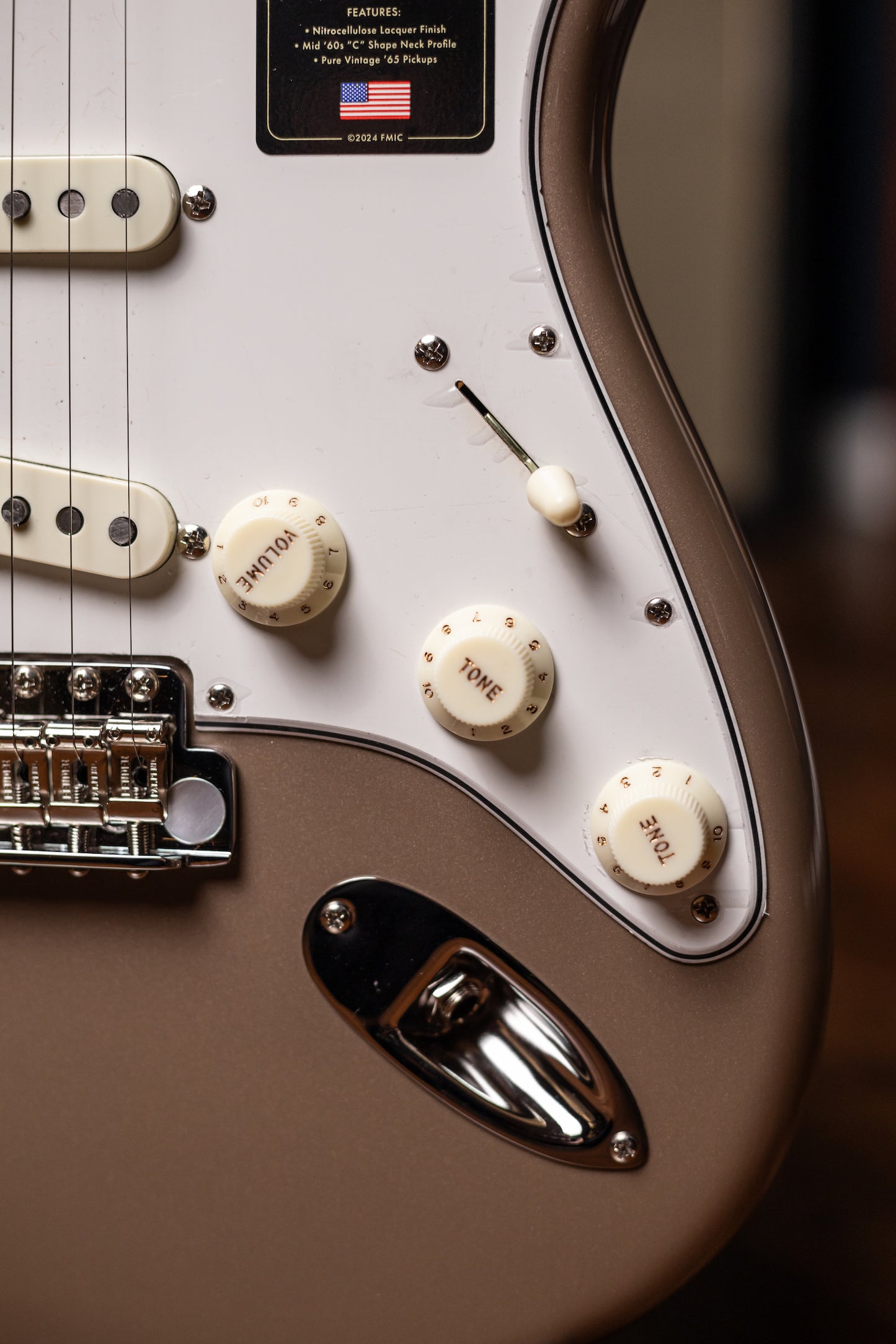 Fender  American Vintage II 1965 Stratocaster Round-Lam Electric Guitar - Shoreline Gold