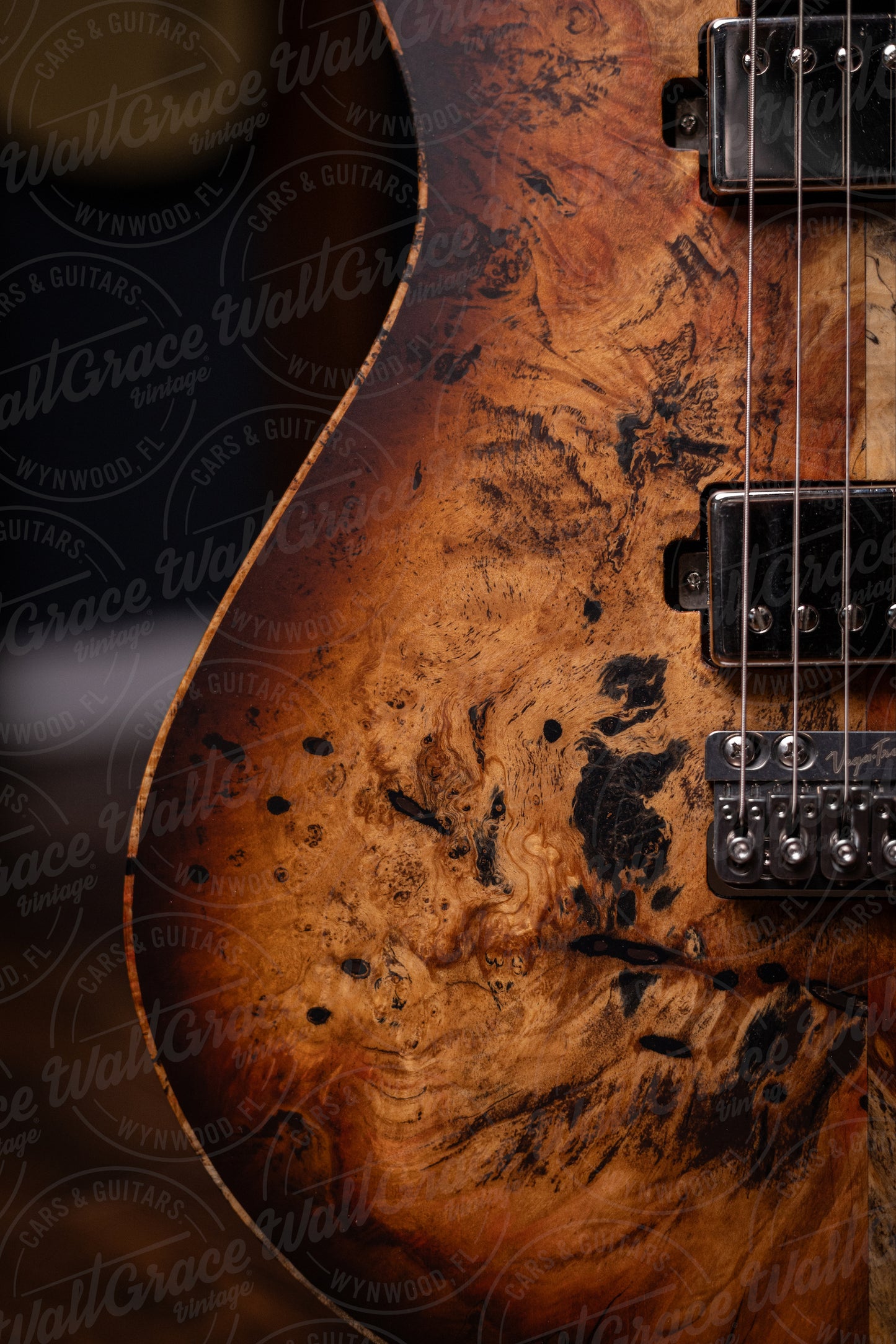 2023 Carneglia Sublime Burl Top Brazilian Board Electric Guitar - Tobacco Burst
