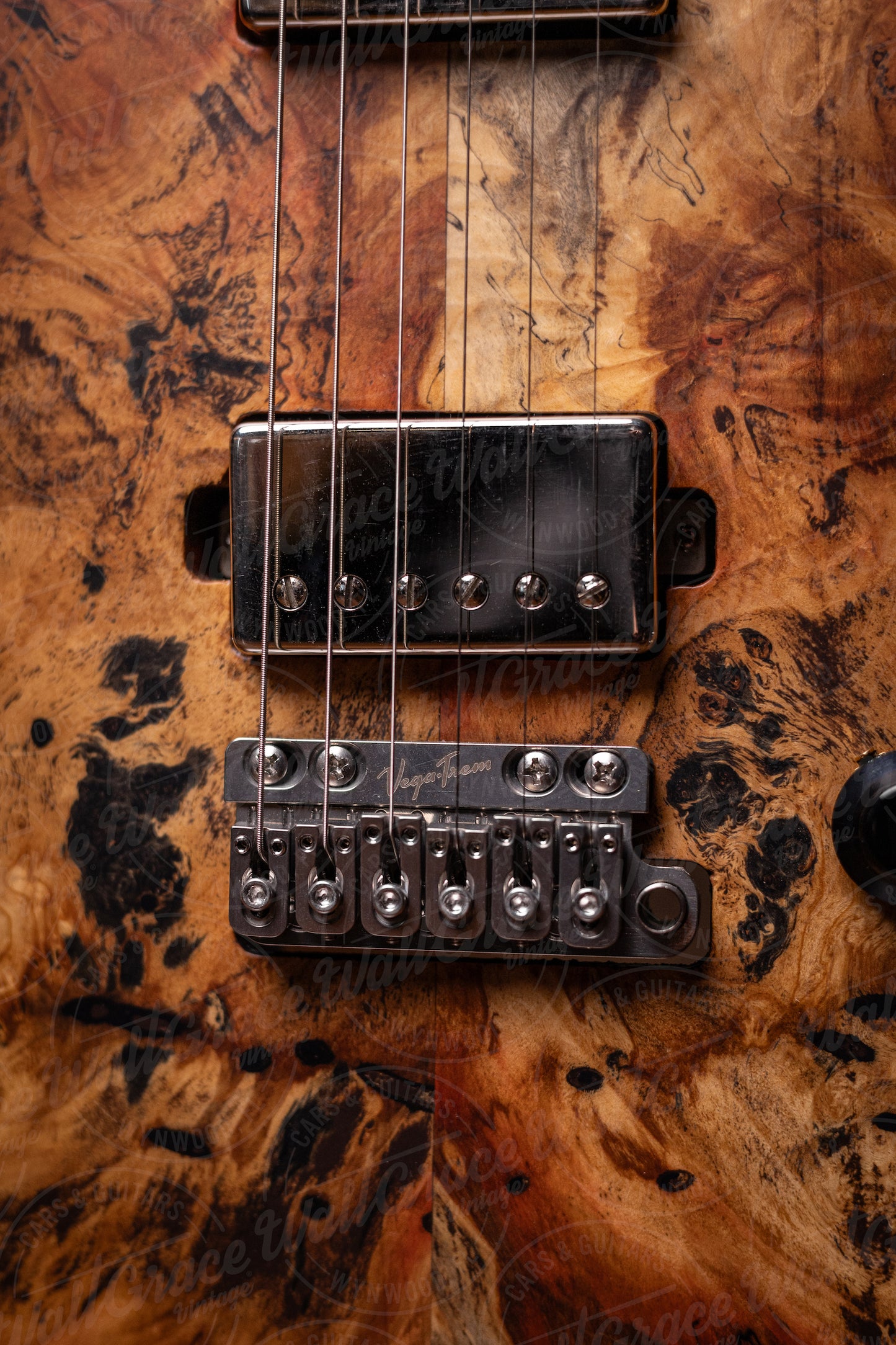 2023 Carneglia Sublime Burl Top Brazilian Board Electric Guitar - Tobacco Burst