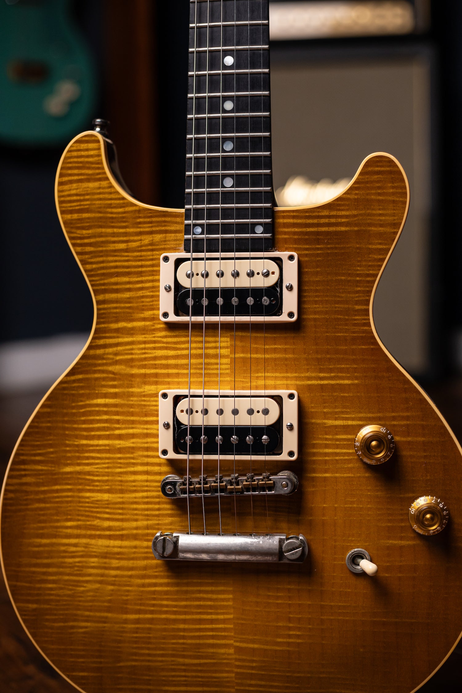 1998 Gibson Custom Shop DC Pro Electric Guitar - Trans Amber