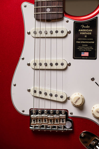 Fender  American Vintage II 1965 Stratocaster Round-Lam Electric Guitar - Candy Apple Red