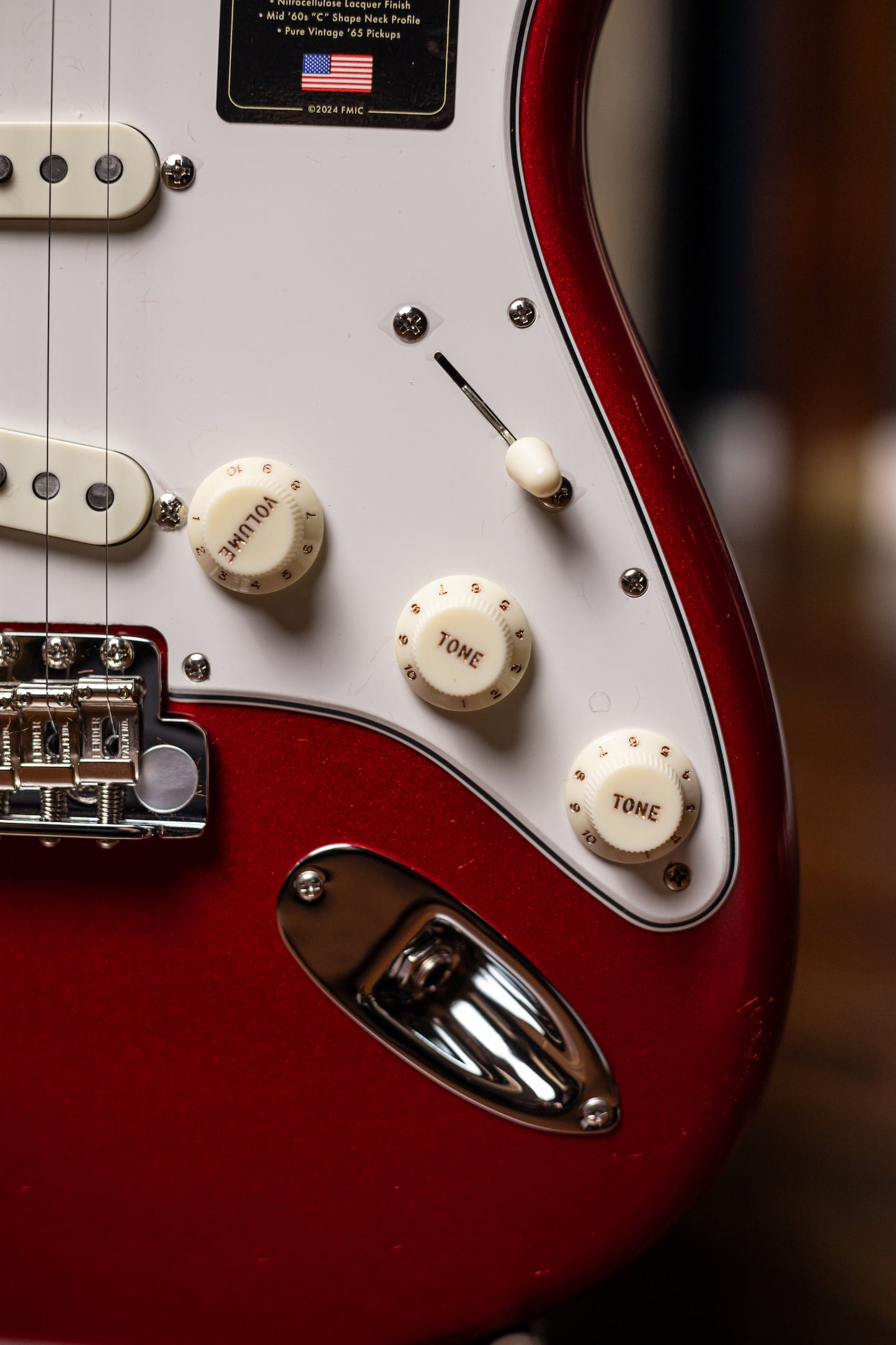 Fender  American Vintage II 1965 Stratocaster Round-Lam Electric Guitar - Candy Apple Red
