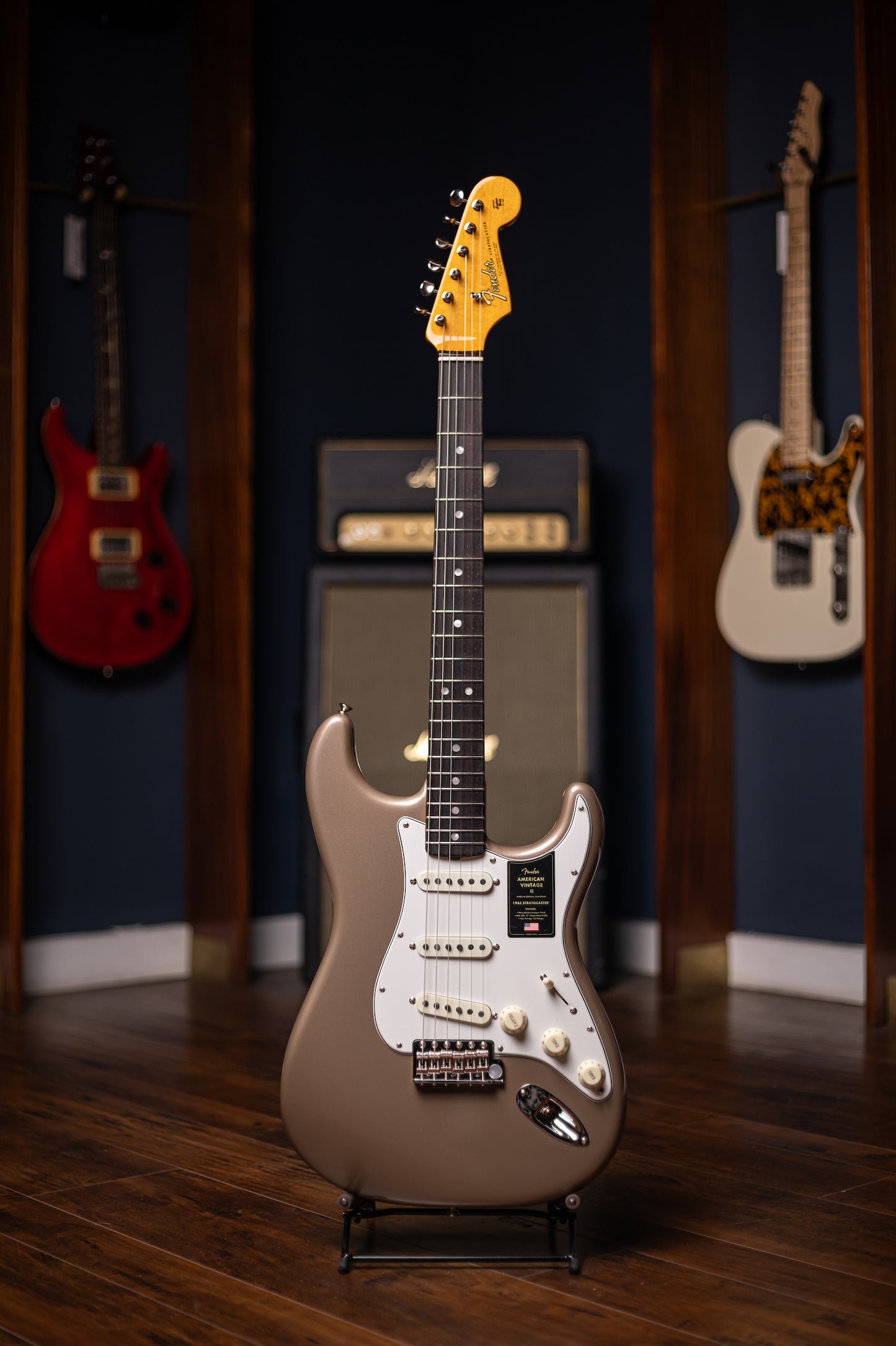 Fender  American Vintage II 1965 Stratocaster Round-Lam Electric Guitar - Shoreline Gold