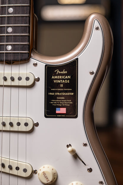 Fender  American Vintage II 1965 Stratocaster Round-Lam Electric Guitar - Shoreline Gold