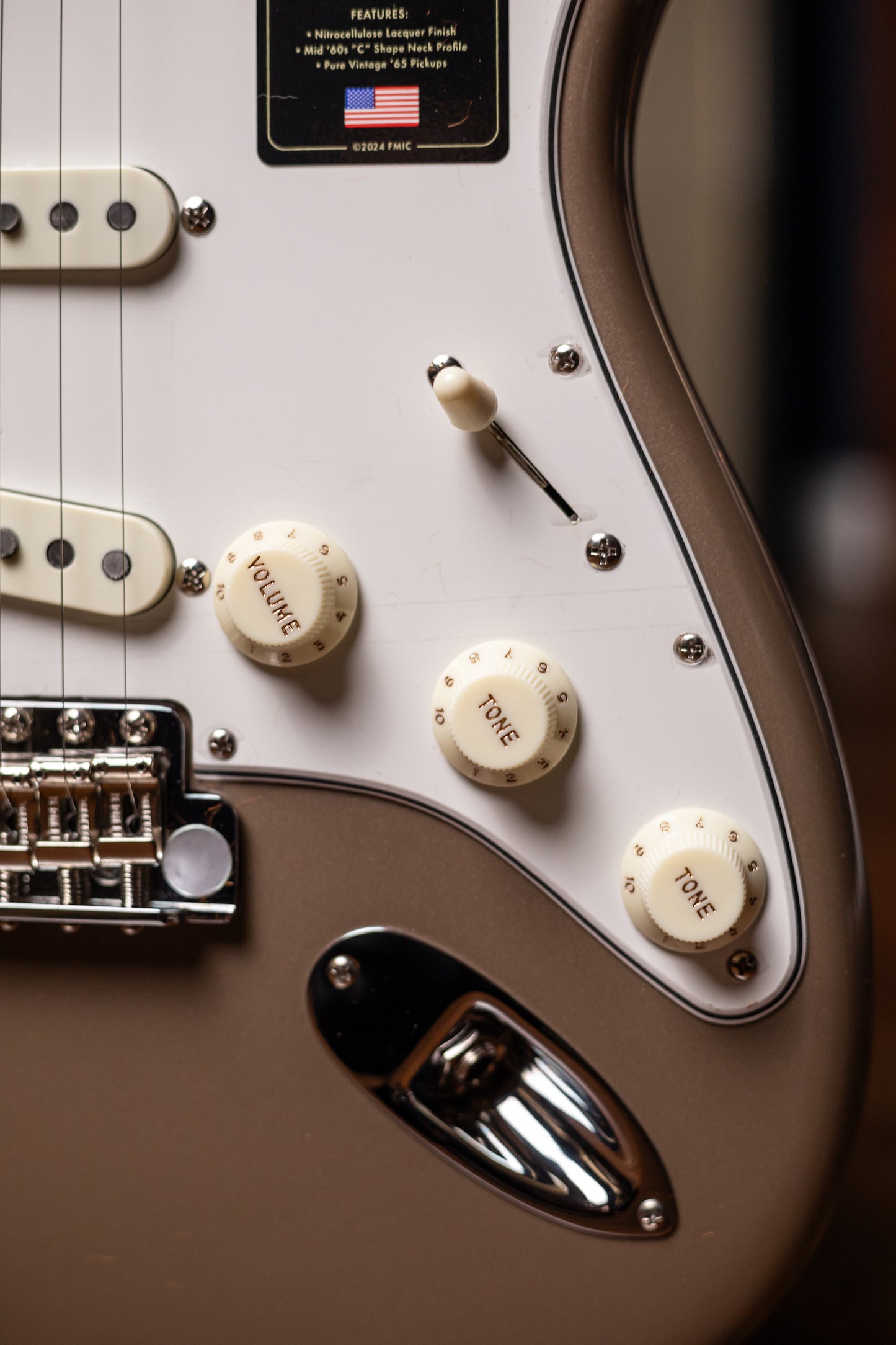 Fender  American Vintage II 1965 Stratocaster Round-Lam Electric Guitar - Shoreline Gold