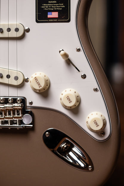 Fender  American Vintage II 1965 Stratocaster Round-Lam Electric Guitar - Shoreline Gold