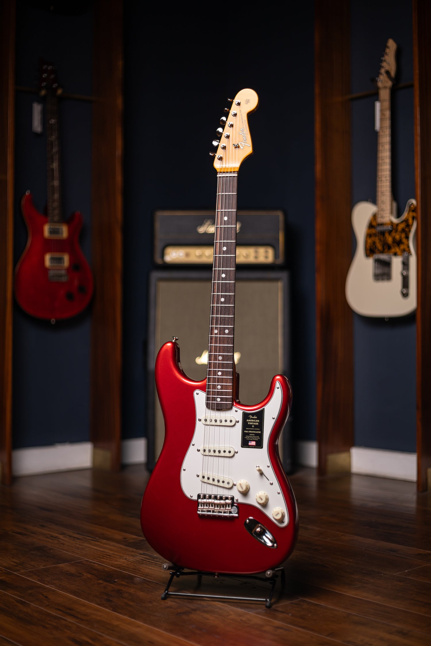 Fender  American Vintage II 1965 Stratocaster Round-Lam Electric Guitar - Candy Apple Red