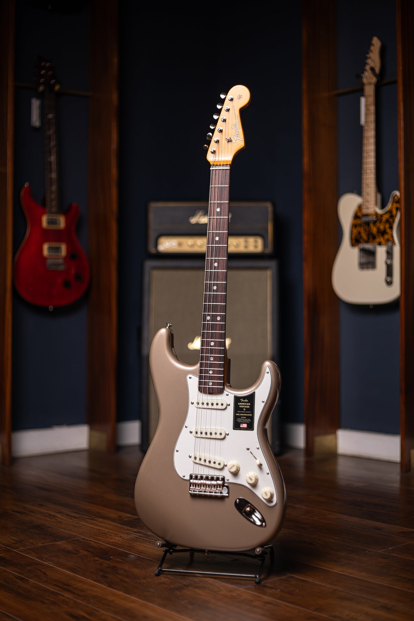 Fender  American Vintage II 1965 Stratocaster Round-Lam Electric Guitar - Shoreline Gold