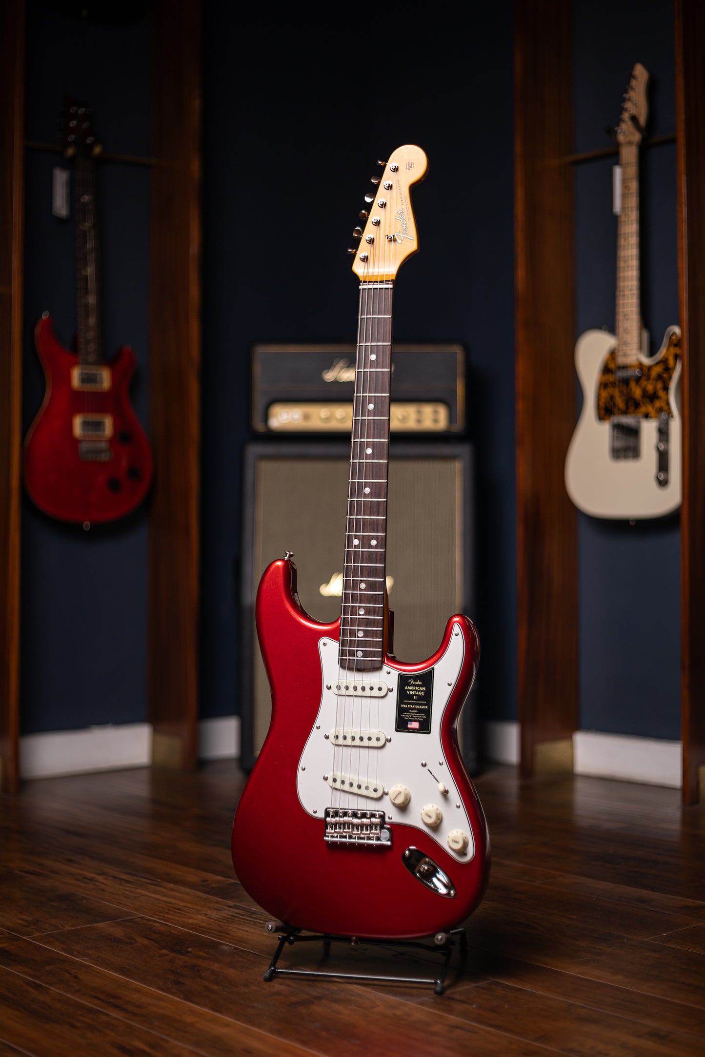 Fender  American Vintage II 1965 Stratocaster Round-Lam Electric Guitar - Candy Apple Red
