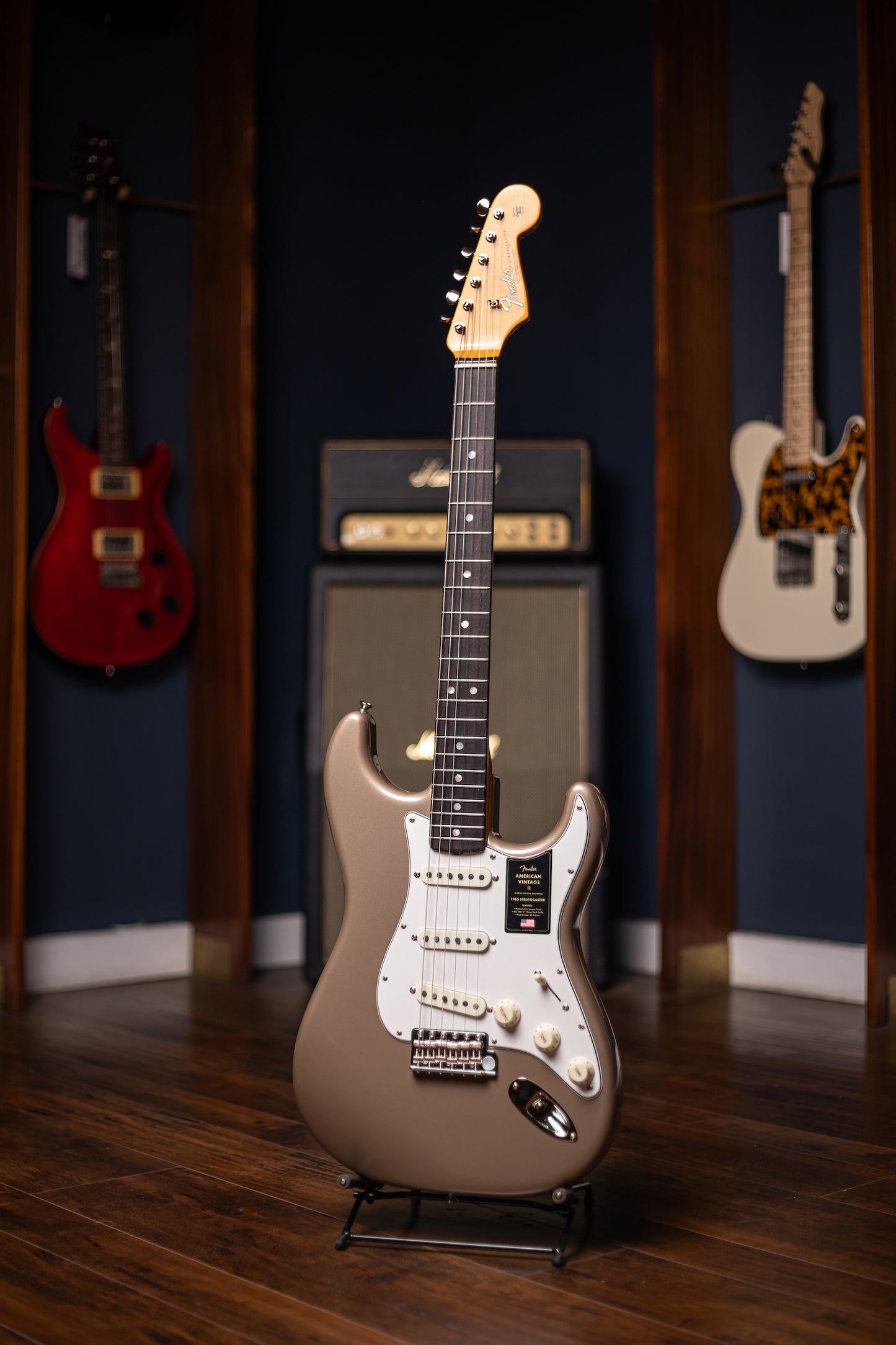 Fender  American Vintage II 1965 Stratocaster Round-Lam Electric Guitar - Shoreline Gold