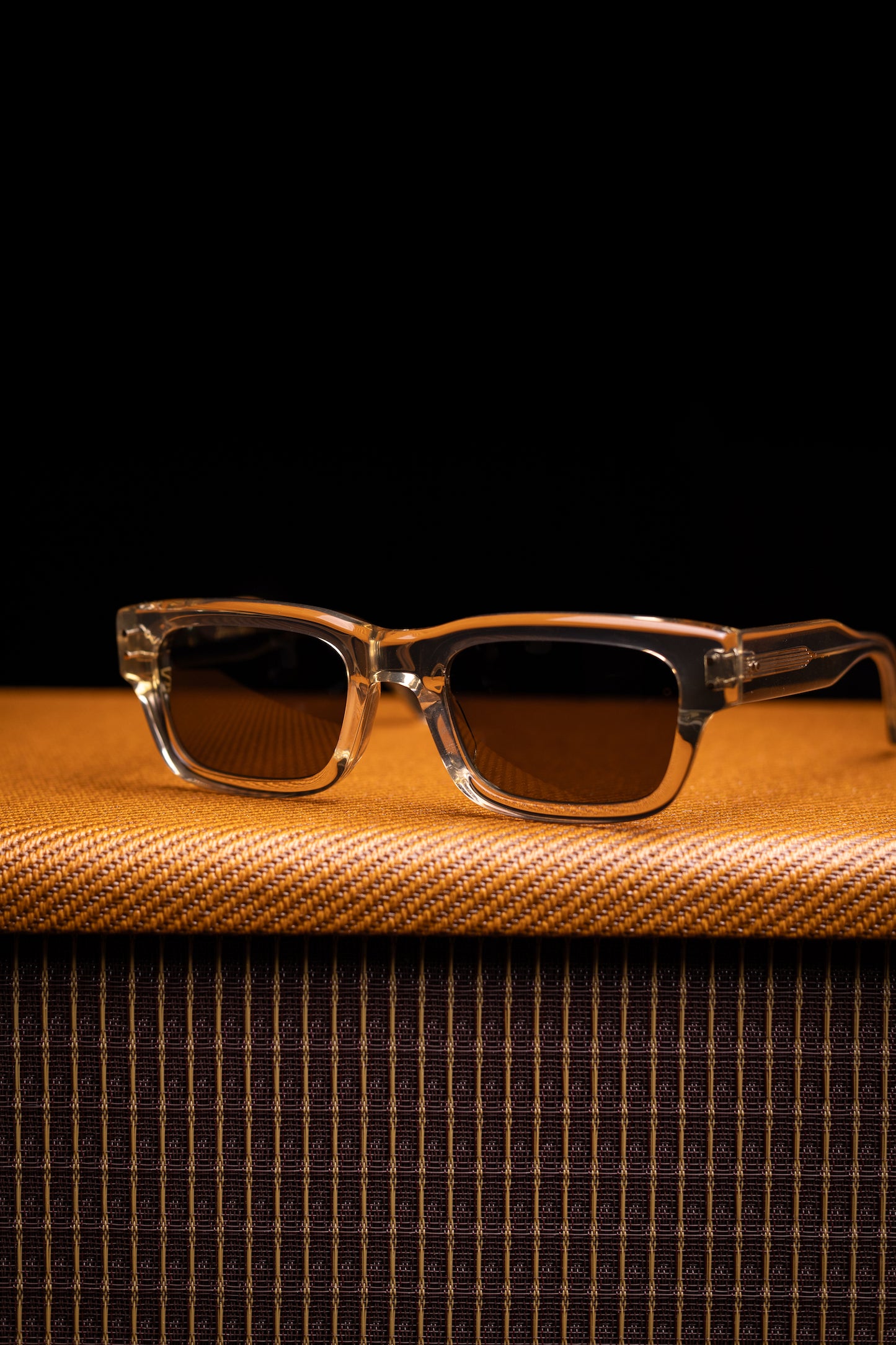 Johann Wolff Sunglasses - Konrad in Champagne w/ Green Polarized Lenses