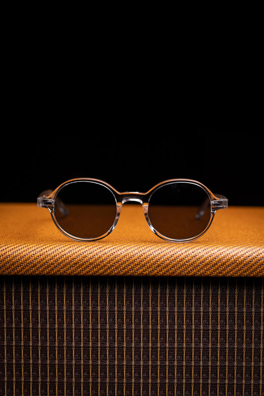 Johann Wolff Sunglasses - Gatsby in Crystal w/ Blue Polarized Lenses