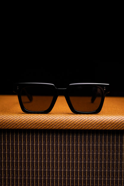 Johann Wolff Sunglasses - Anna in Black w/ Green Polar Lenses