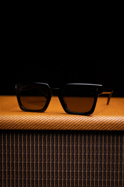 Johann Wolff Sunglasses - Anna in Black w/ Green Polar Lenses