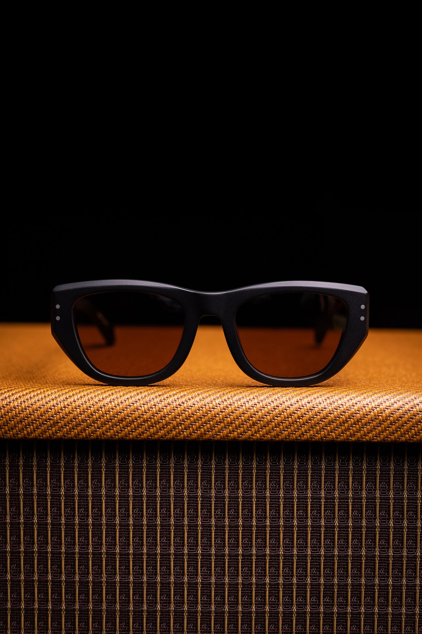 Johann Wolff Sunglasses - Weimar in Matte Black w/ Brown Polarized Lenses