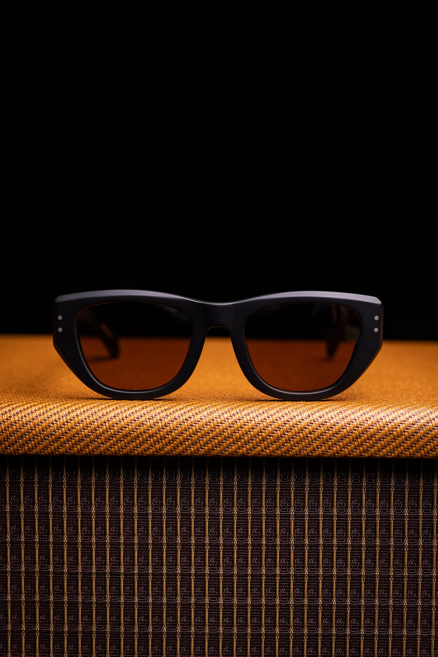 Johann Wolff Sunglasses - Weimar in Matte Black w/ Brown Polarized Lenses