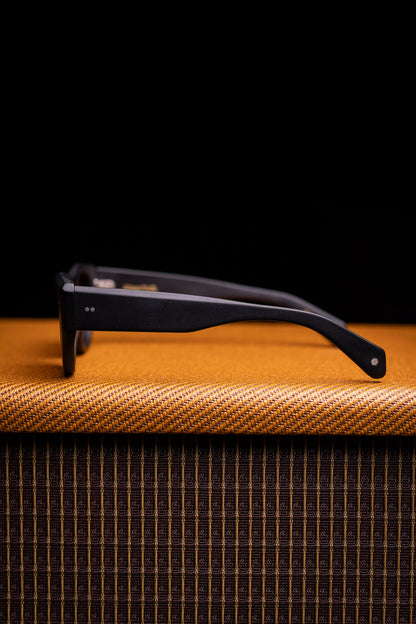 Johann Wolff Sunglasses - Weimar in Matte Black w/ Brown Polarized Lenses
\