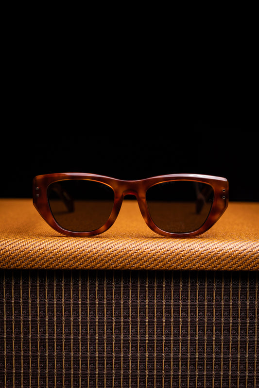 Johann Wolff Sunglasses - Weimar in Vintage Tortoise w/ Green Lenses