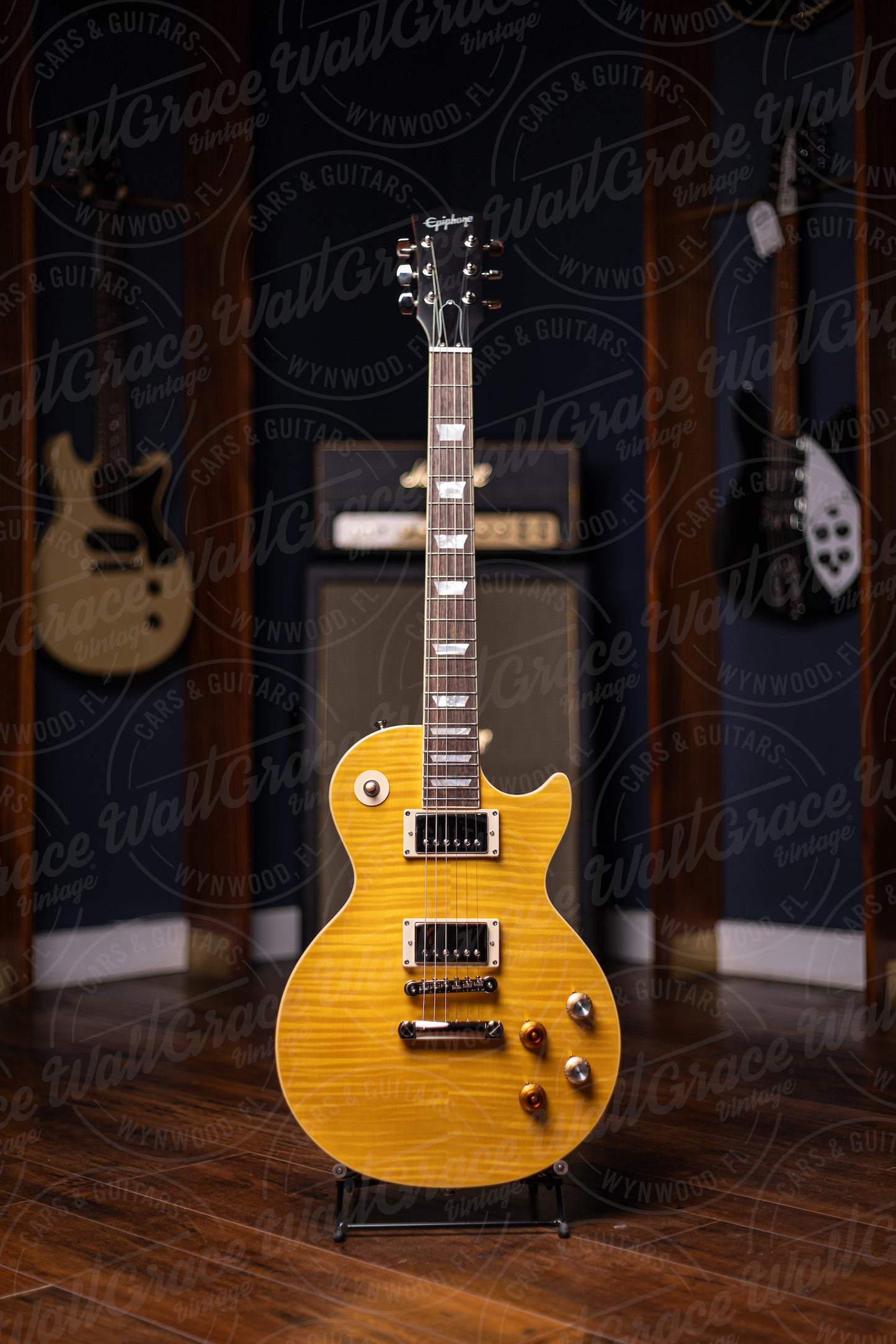 Epiphone Les Paul Kirk Hammett Greeny Electric Guitar - Lemon Burst