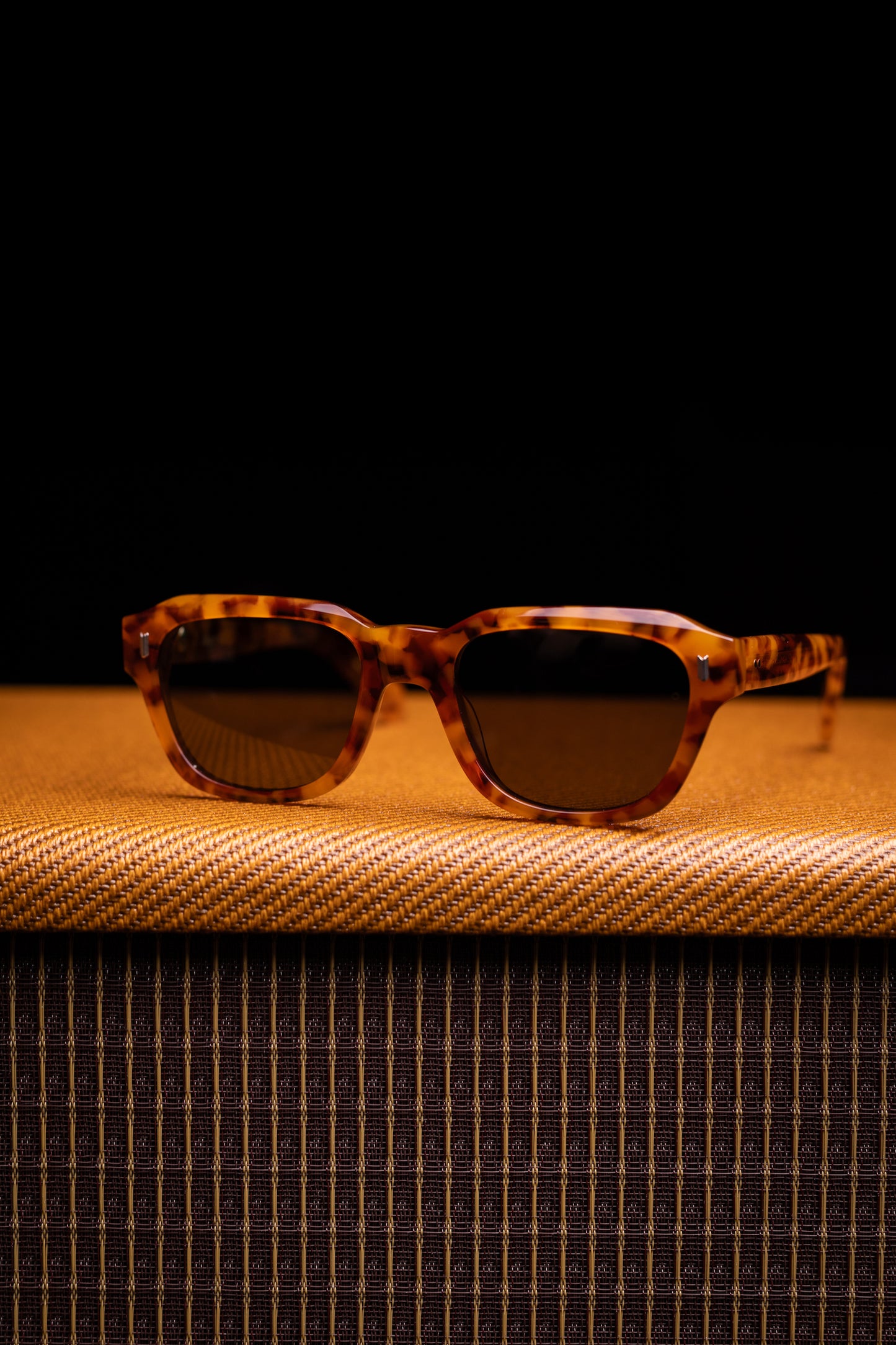 Johann Wolff Sunglasses - Dessau in Amber Tortoise w/ Green Lenses