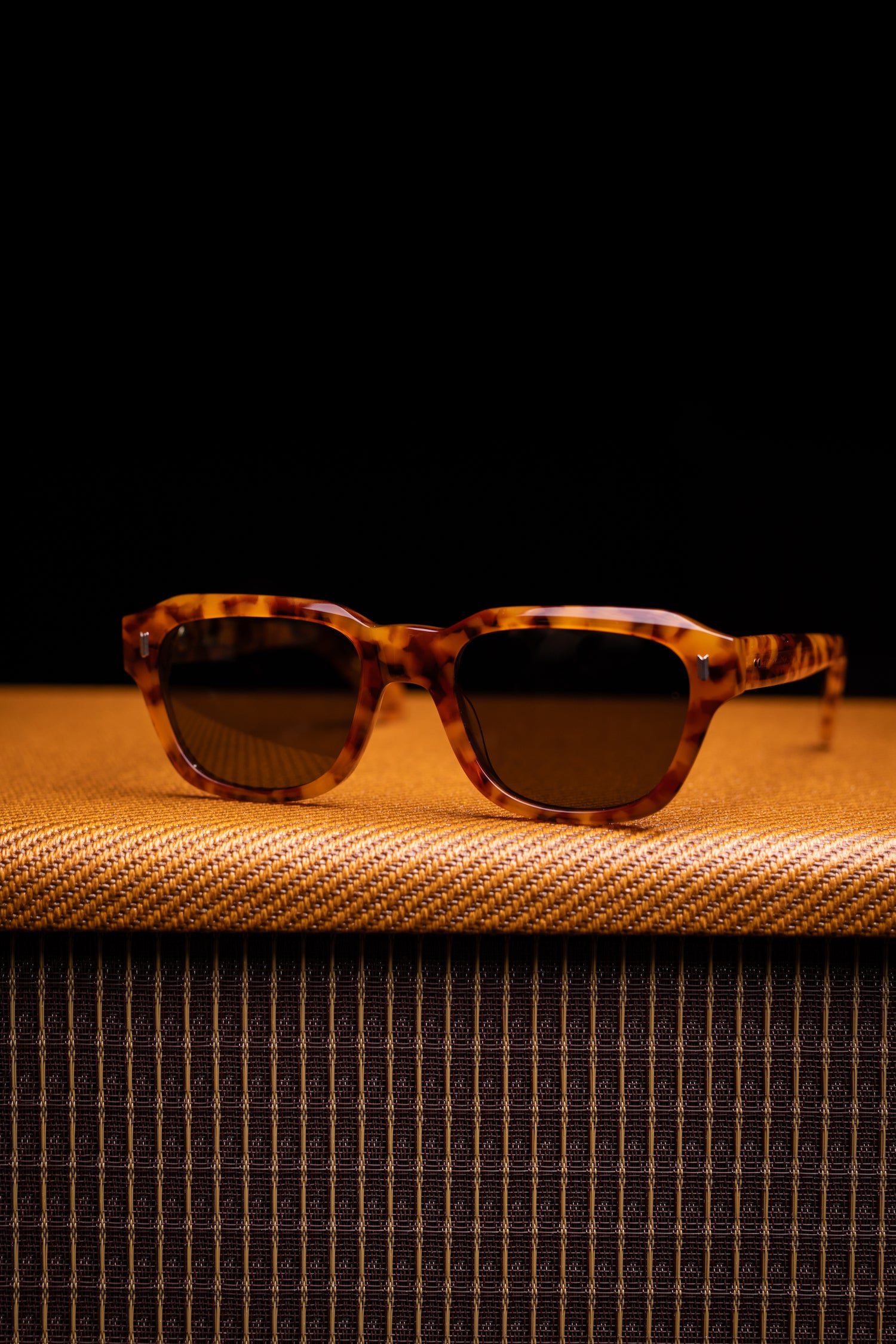Johann Wolff Sunglasses - Dessau in Amber Tortoise w/ Green Lenses