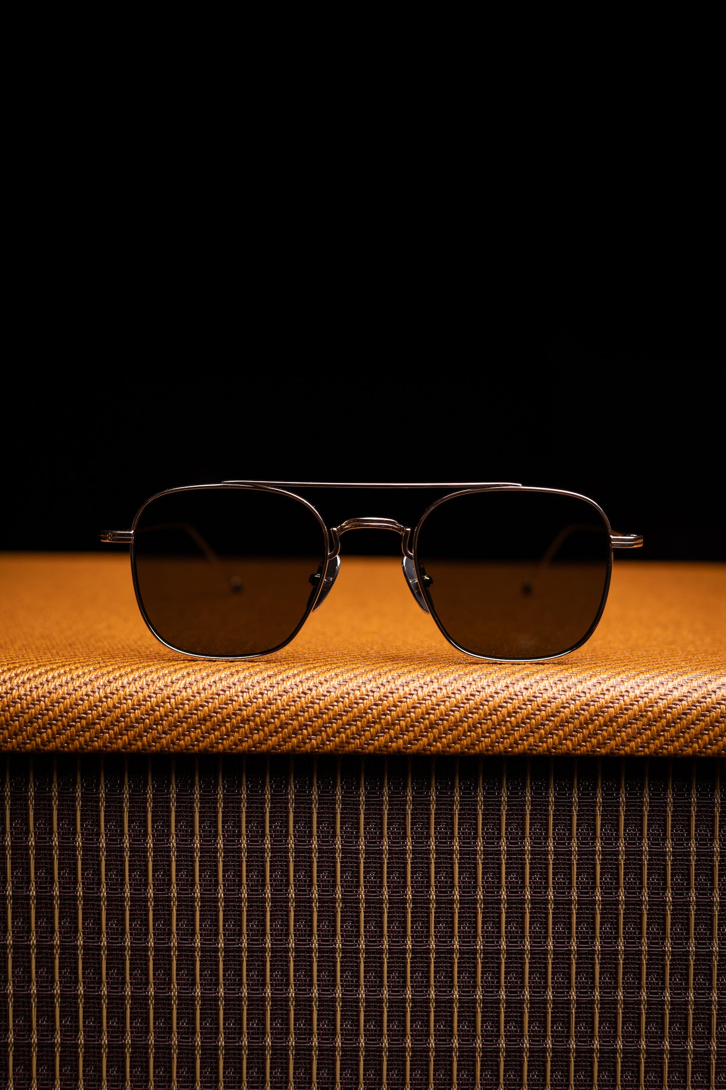 Johann Wolff Sunglasses - Flieger in Gold w/ Green Lenses
