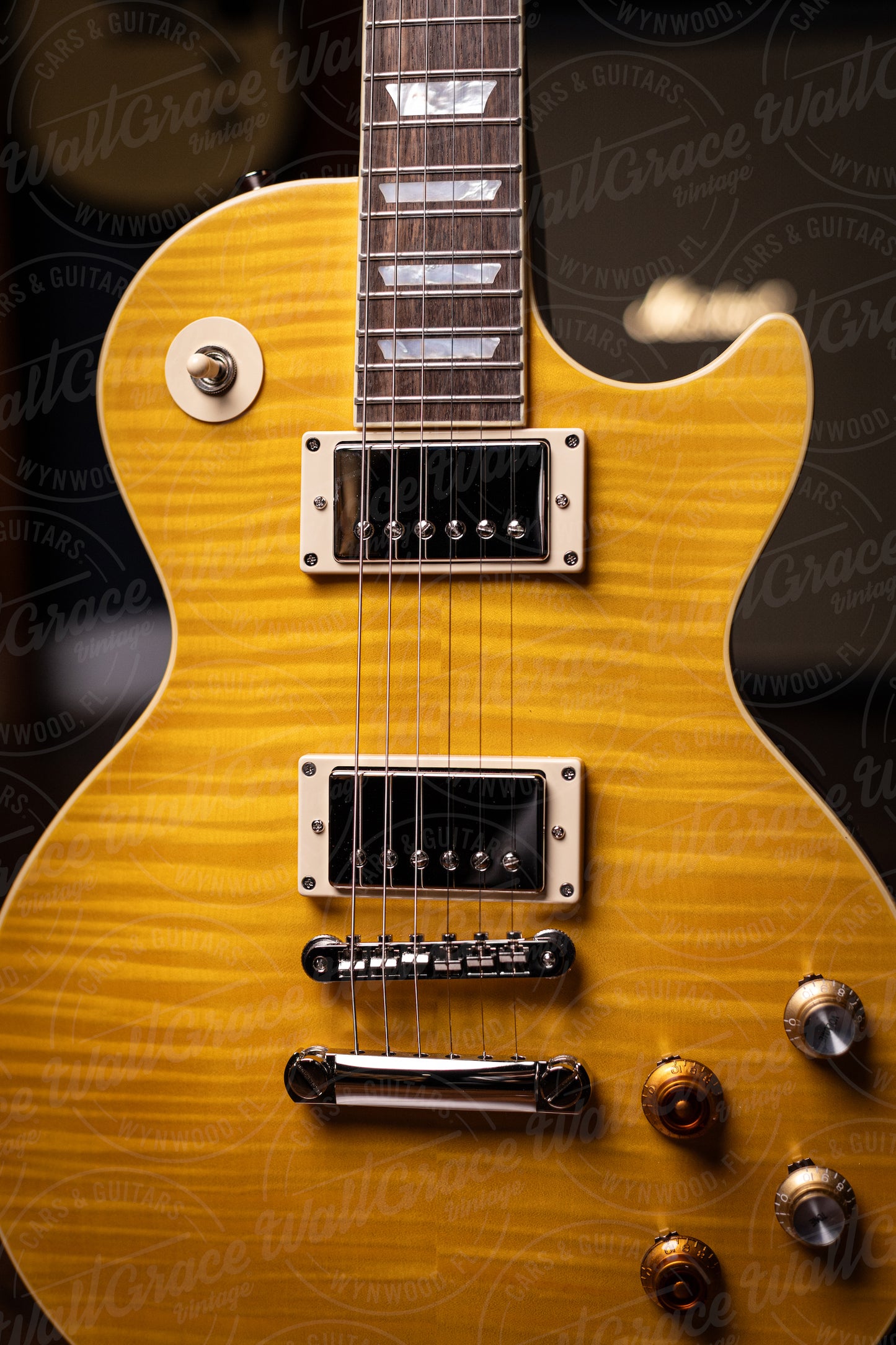 Epiphone Les Paul Kirk Hammett Greeny Electric Guitar - Lemon Burst