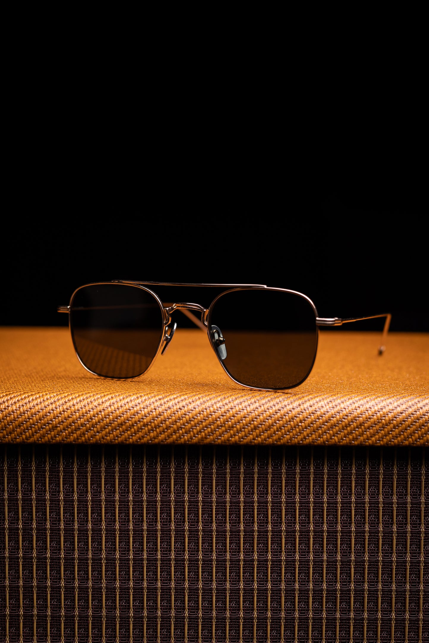 Johann Wolff Sunglasses - Flieger in Gold w/ Green Lenses