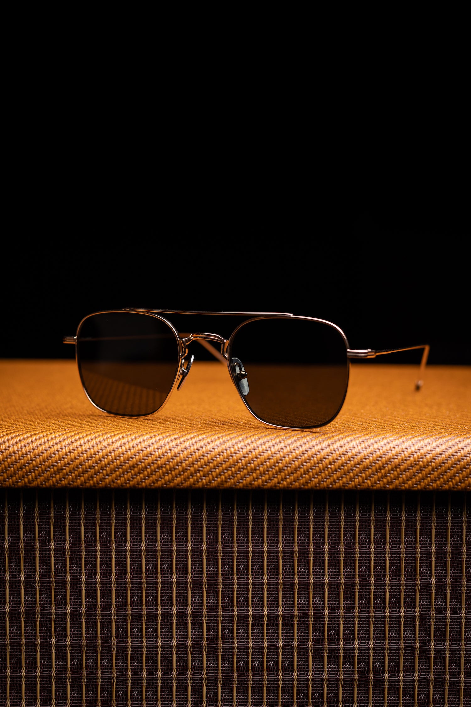 Johann Wolff Sunglasses - Flieger in Gold w/ Green Lenses