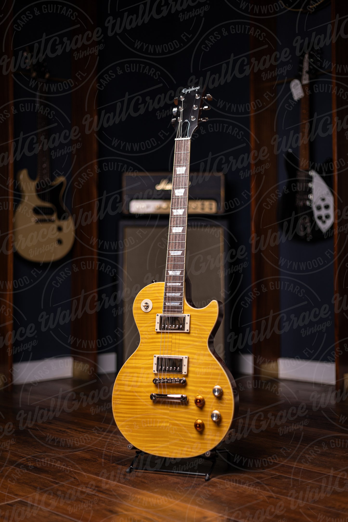 Epiphone Les Paul Kirk Hammett Greeny Electric Guitar - Lemon Burst