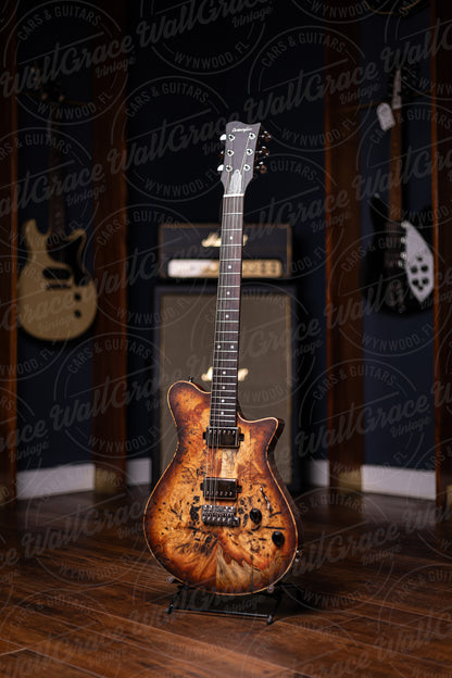 2023 Carneglia Sublime Burl Top Brazilian Board Electric Guitar - Tobacco Burst
