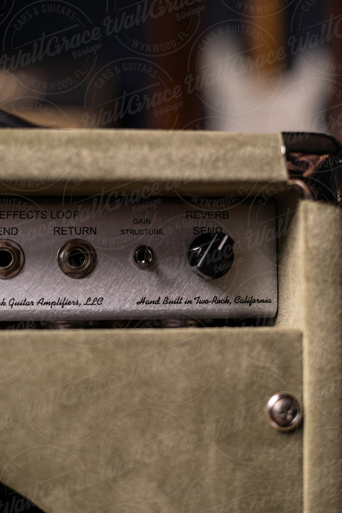 PRE-ORDER! Two-Rock Studio Signature 35 Watt Combo Amp - Silver Chassis, Moss Green Suede, Vintage Beige Grill, Beige Piping