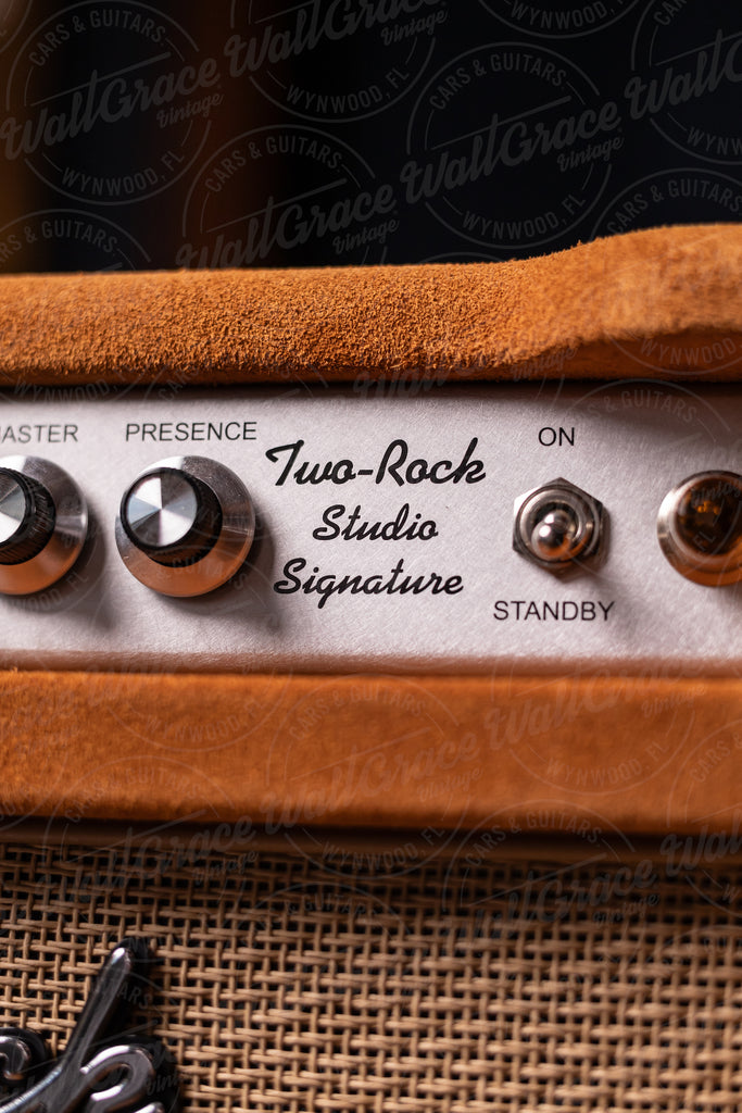 IN STOCK! Two-Rock Studio Signature 35 Watt Combo Amp - Silver Chassis, Golden Brown Suede, Cane Grill, Buckskin Piping
