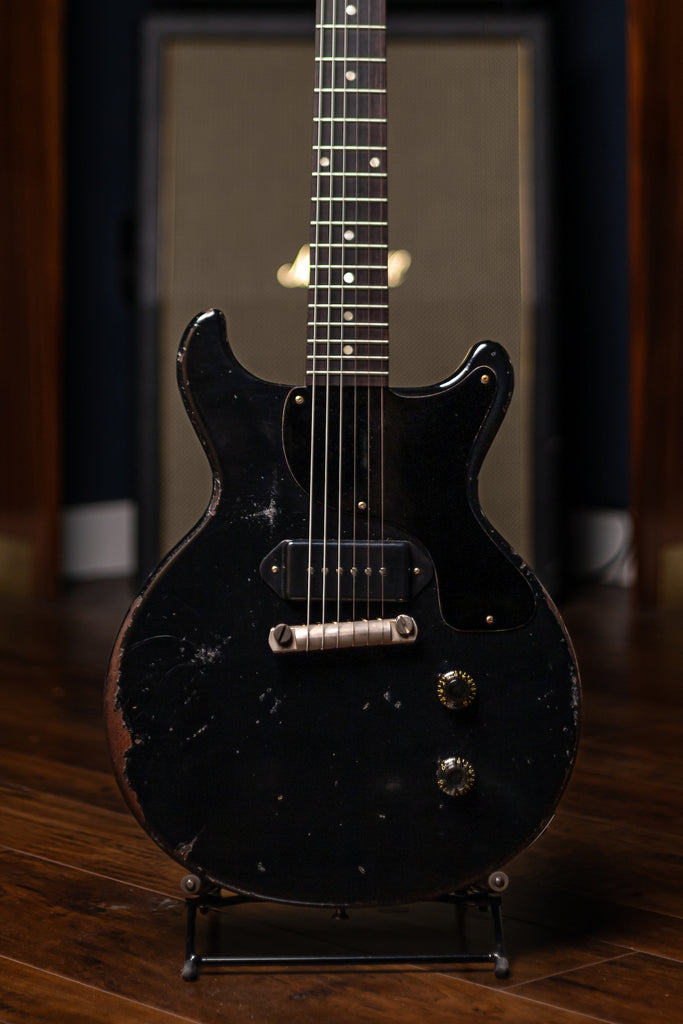 Gibson Custom Shop 1960 Les Paul Junior Double Cut Reissue Murphy Lab Ultra Heavy Aged Electric Guitar - Ebony