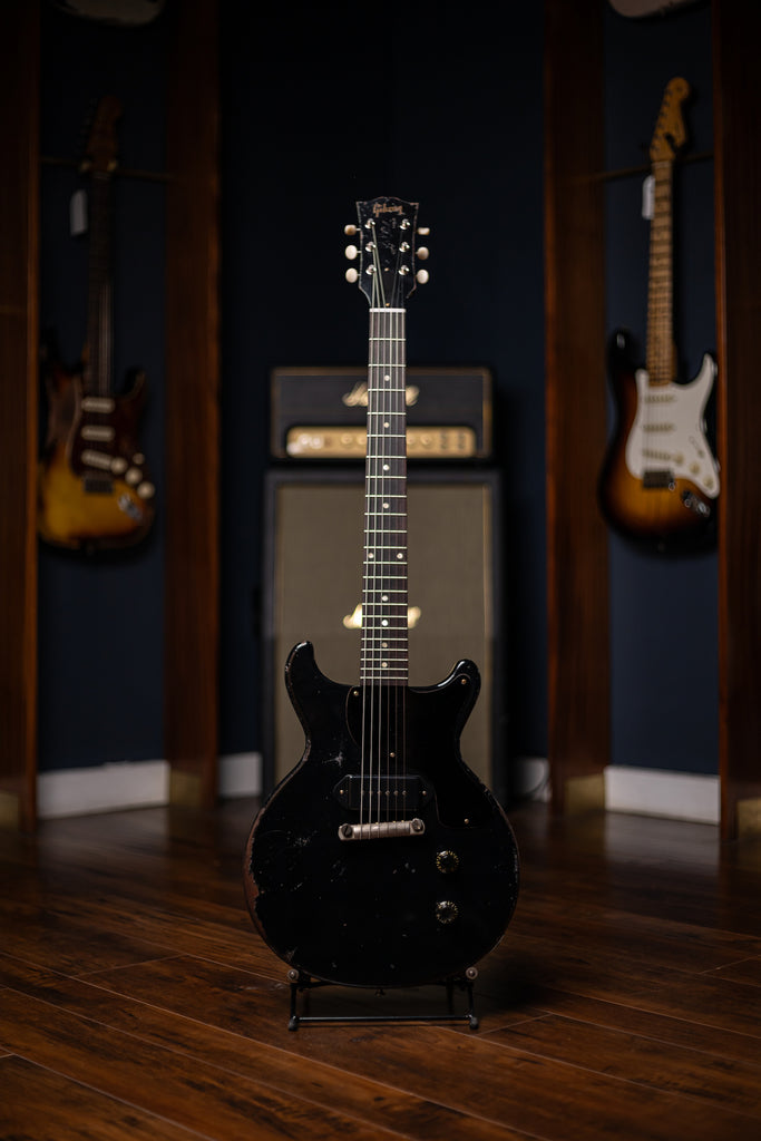 Gibson Custom Shop 1960 Les Paul Junior Double Cut Reissue Murphy Lab Ultra Heavy Aged Electric Guitar - Ebony