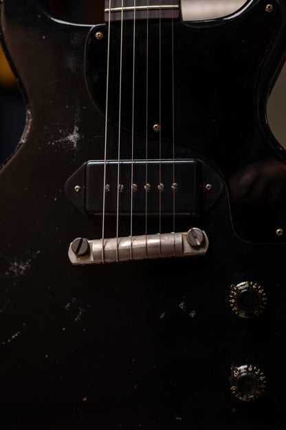 Gibson Custom Shop 1960 Les Paul Junior Double Cut Reissue Murphy Lab Ultra Heavy Aged Electric Guitar - Ebony