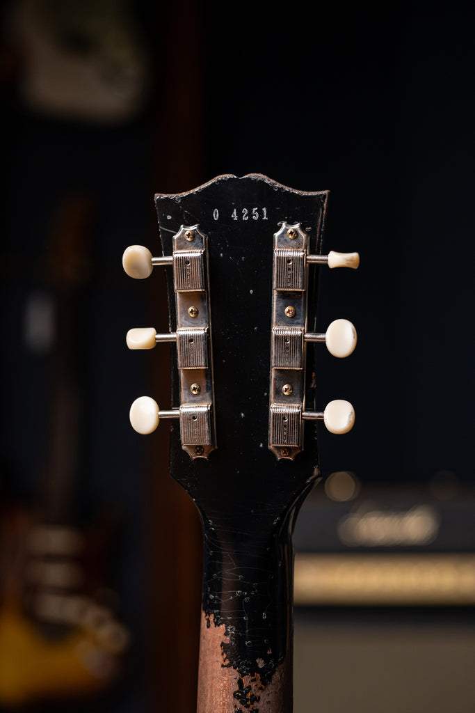 Gibson Custom Shop 1960 Les Paul Junior Double Cut Reissue Murphy Lab Ultra Heavy Aged Electric Guitar - Ebony