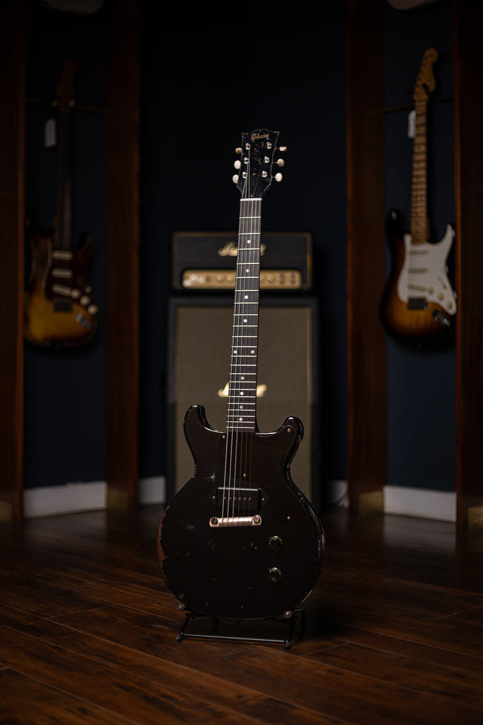 Gibson Custom Shop 1960 Les Paul Junior Double Cut Reissue Murphy Lab Ultra Heavy Aged Electric Guitar - Ebony