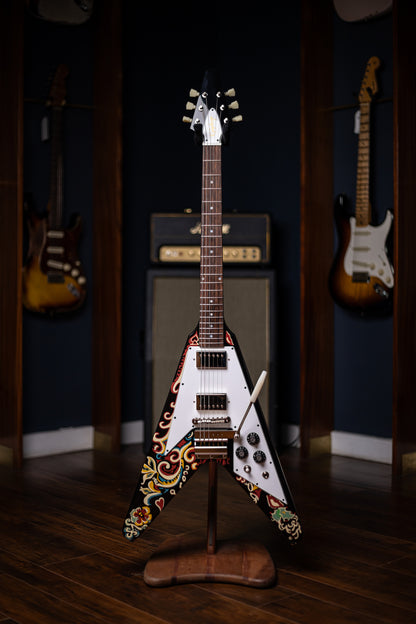 Epiphone Jimi Hendrix "Love Drops" Flying V Electric Guitar - Ebony