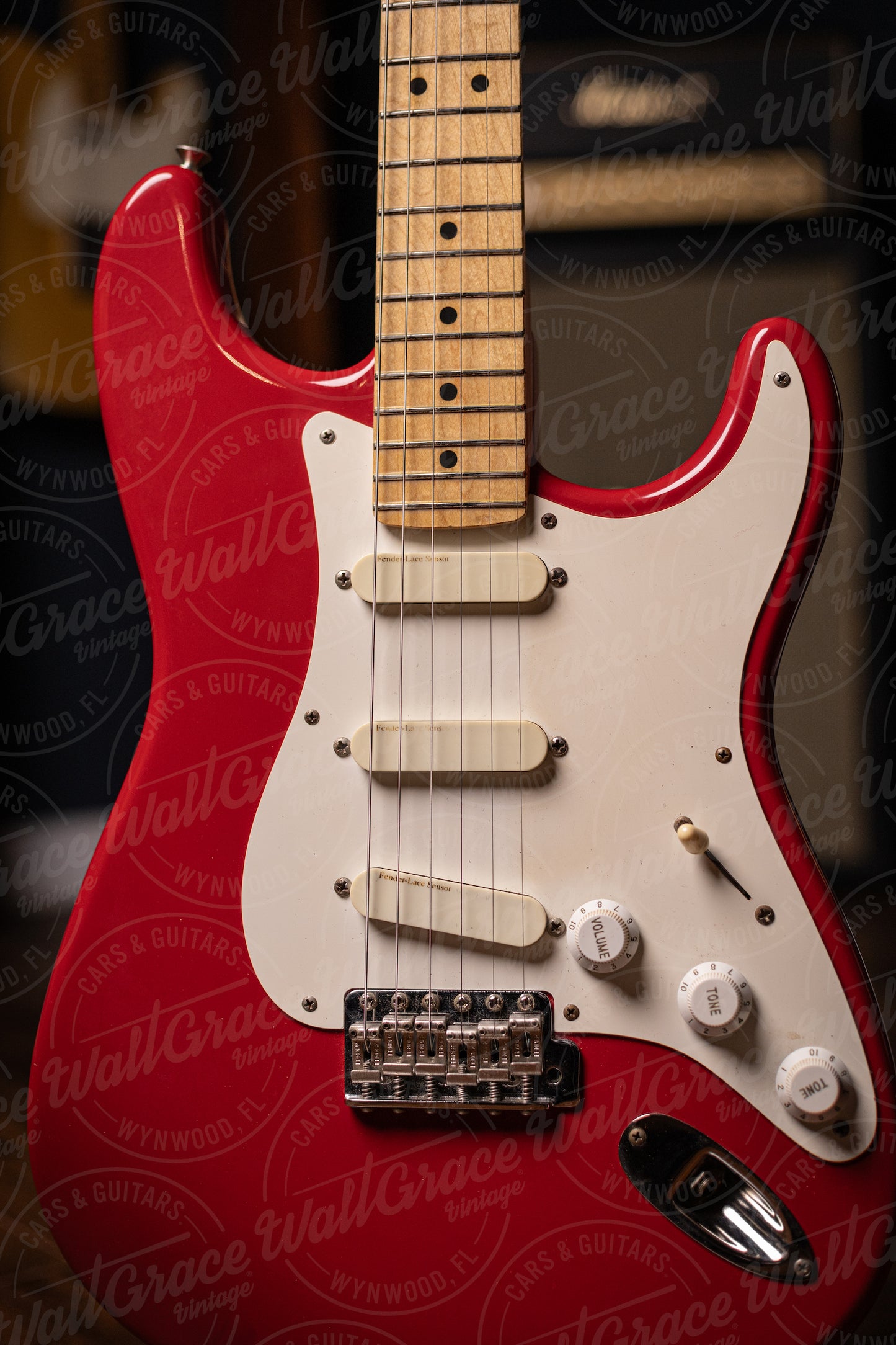 1989 Fender Eric Clapton Signature Stratocaster Electric Guitar - Red
