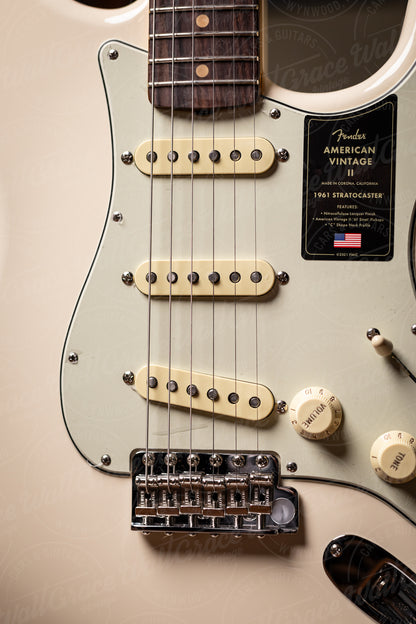 Fender American Vintage II 61 Stratocaster Electric Guitar - Olympic White