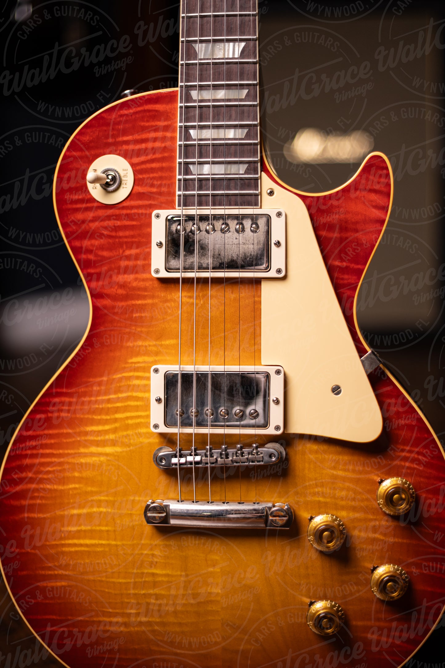 Gibson Custom Shop 1959 Les Paul Standard Reissue Electric Guitar - Washed Cherry Sunburst VOS