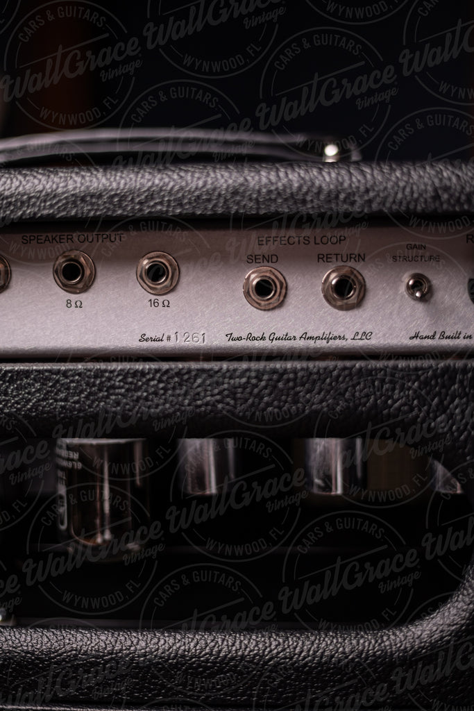 PRE-ORDER! Two-Rock Studio Signature 35 Watt Tube Head and 12-65B 1x12 Extension Cabinet - Black Bronco, Blue-White-Silver Grill, Silver Knobs, Silver Rope Piping