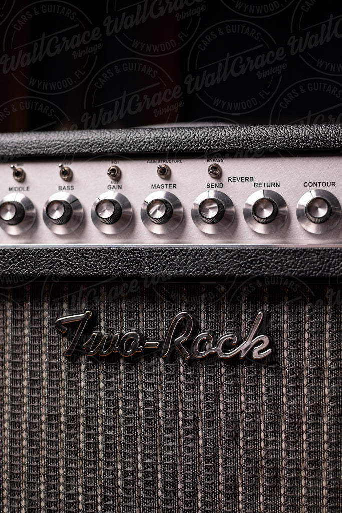 IN STOCK! Two-Rock Classic Reverb Signature 50-watt 1x12 Combo - Silver Chassis, Black Bronco, Ampeg Black and Silver Grill, Black Piping, Silver Skirt Knobs