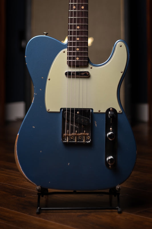 Fender Custom Shop 1963 Telecaster® Relic®, 3A Rosewood Fingerboard  Electric Guitar - Aged Lake Placid Blue