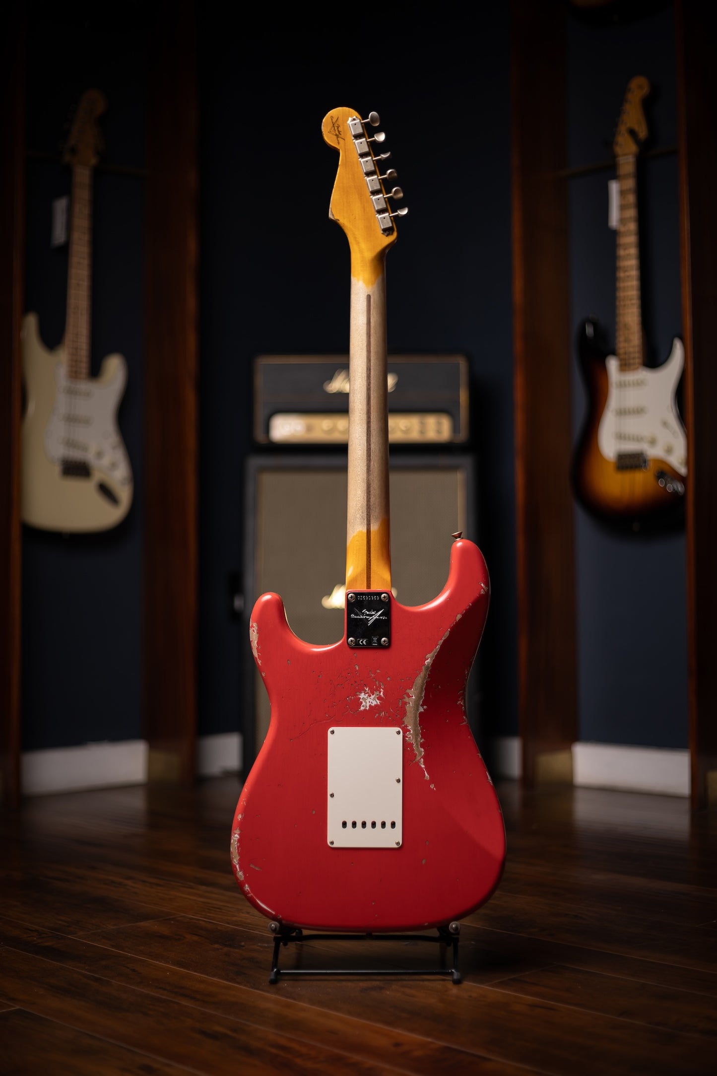 Fender Custom Shop 1957 Stratocaster® Heavy Relic®, 1-Piece Rift Sawn Maple Neck Fingerboard Electric Guitar -  Aged Fiesta Red