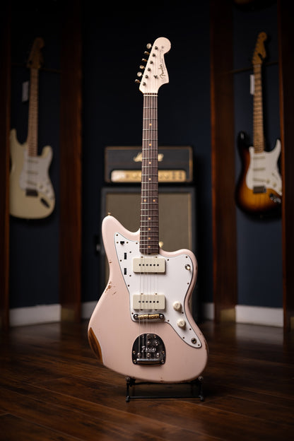 Fender Custom Shop 1963 Jazzmaster® Relic®, Rosewood Fingerboard Electric Guitar - Aged Shell Pink